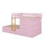 Lit superposé avec tiroirs de rangement et garde-robe, structure de lit superposé en bois avec échelle et garde-corps-335537066