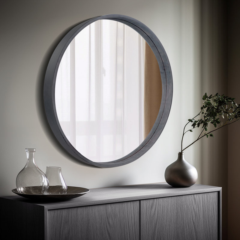 Miroir Karrina, Noyer, 32 po x 32 po