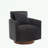 Chenille Fabric Swivel Barrel Chair-660941822