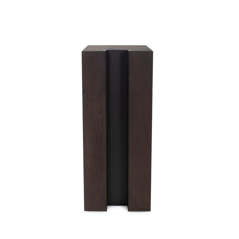 Piédestal en bois noir Bertoia - court, H 30 po x l 12 po x P 12 po