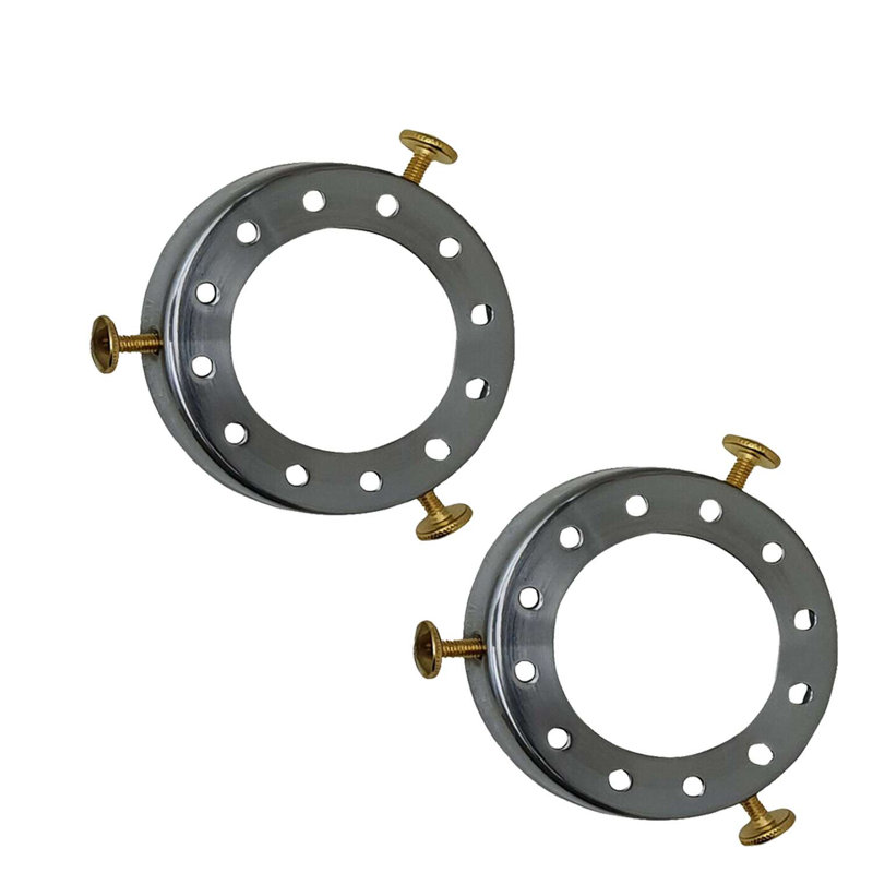 Socket Lampshade Holder Top Collar Ring Adapter Lamp Base Solid Metal Separate Lighting Kit, Satin Nickel