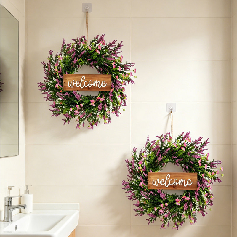 Paquet de 2 couronnes de fleurs Blossom, Pink