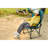 Camping Chair With Side Table - Heavy Duty Portable For Adults Blue Folding Garden, Patio Picnic, Tailgating-1389166586