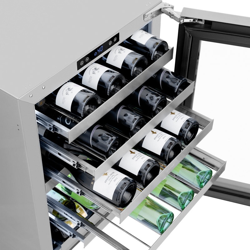 23.88 44 Bottle Wine Refrigerator, Champagne Bronze