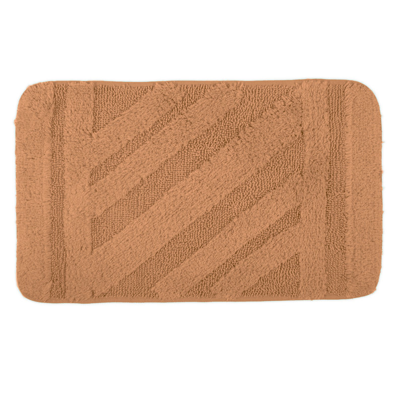 Irine Cotton Non-Slip Bath Rug, Coffee
