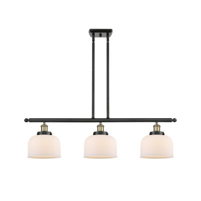 Bell - 3 Light 36" Island Light - 8" Shade