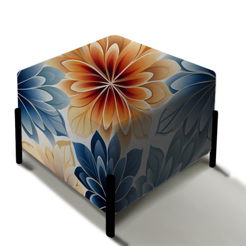 Motif floral marocain marocain - repose-pieds carré botanique
