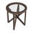 Glasstique Solid Wood Base End Table with Tempered Glass Top