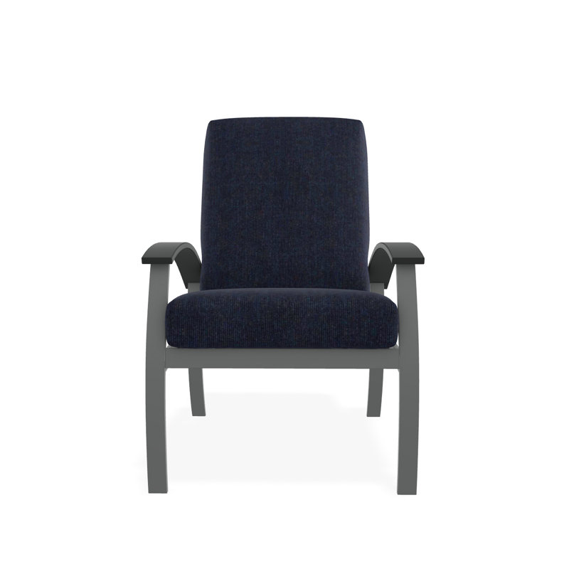 Belle Isle Cushion Deep Seating Arm Chair, Graphite, Spectrum Indigo Sunbrella®