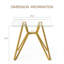 Table de salle à manger carrée en verre pour petits espaces, 4 places, base en métal doré chaud, plateau en verre trempé transparent de 35,4 pouces