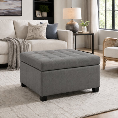 Quilted Cushion Multi-Function Storage Stool