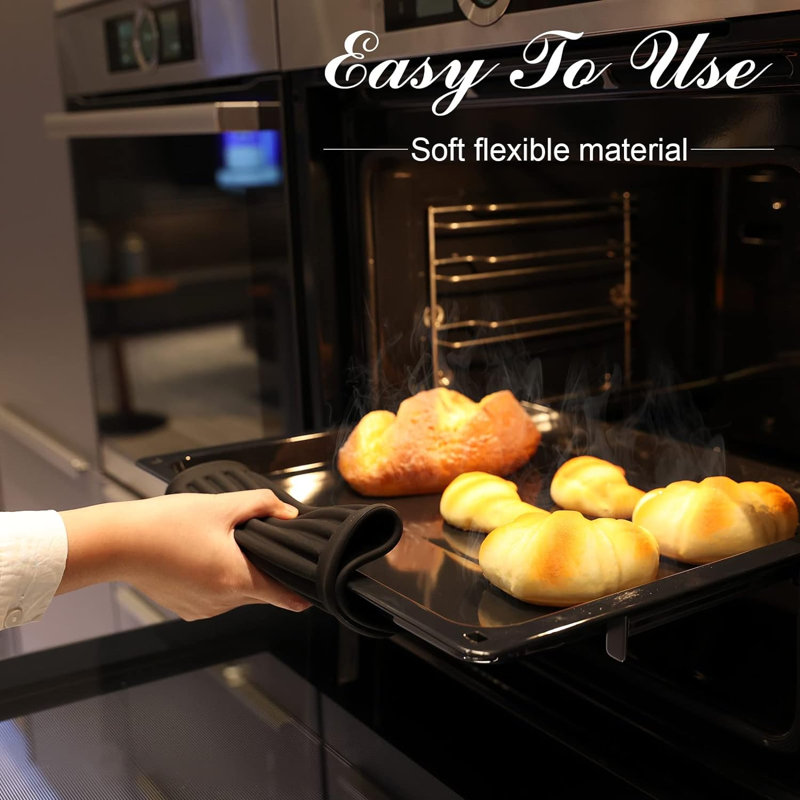 Dessous-de-plat en silicone résistant à la chaleur, Noir