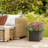 Tierra Verde 14" x 14" Citadel Square Planter In Slate, Made from recycled materials
