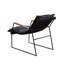 Chaise d'appoint avec base en traîneau Distress Espresso And Matt