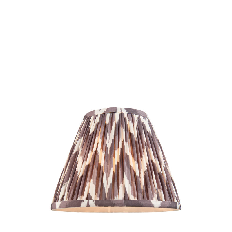 Zigzag Lamp Shade, Brown, 18.5cm H x 12.5cm W x 25cm D