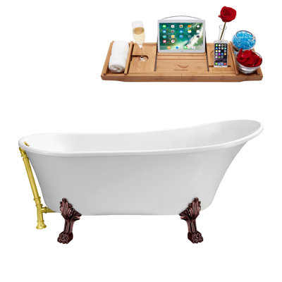 59.1'' x 27.6'' Soaking Acrylic Bathtub