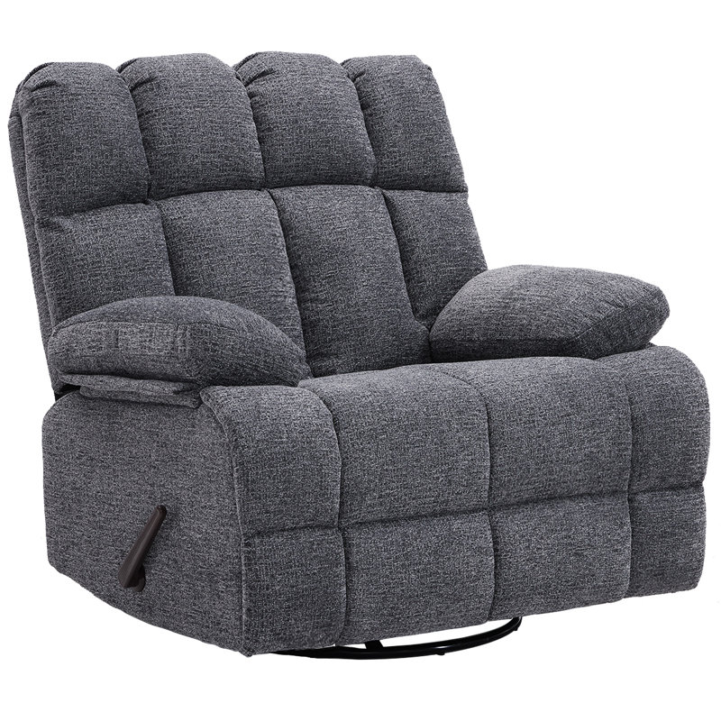 Oversized Recliner Chair 42.1'' Wide Upholstered Manual Recliner, Light Gray