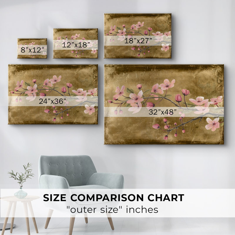 Branch Blossoms I -Gallery Wraraped Cavas, 40 x 60