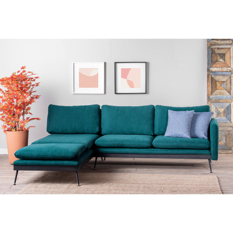 Canapé modulaire de 96,46 po Maristow, Vert