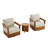 Solid Wood Swivel Patio Conversation Set