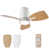 White with White/Oak Blades