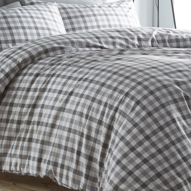 Nolte Plaid Duvet Cover Set with Pillowcases Included, Kingsize Duvet Cover + 2 Standard Pillowcases