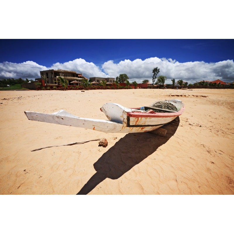 Boat On Saly Beach - Wrapped Canvas Print, 30cm H x 46cm W x 3.8cm D