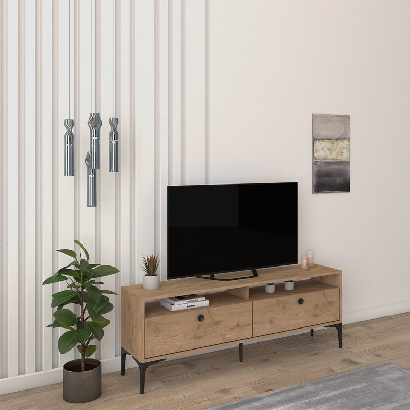 Keikei Unfinished TV Stand, Natural