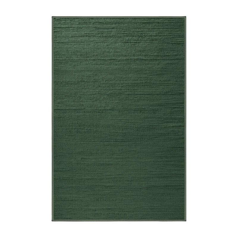 Tapis vert uni lavable à la machine, Rectangulaire 2 pi x 3 pi