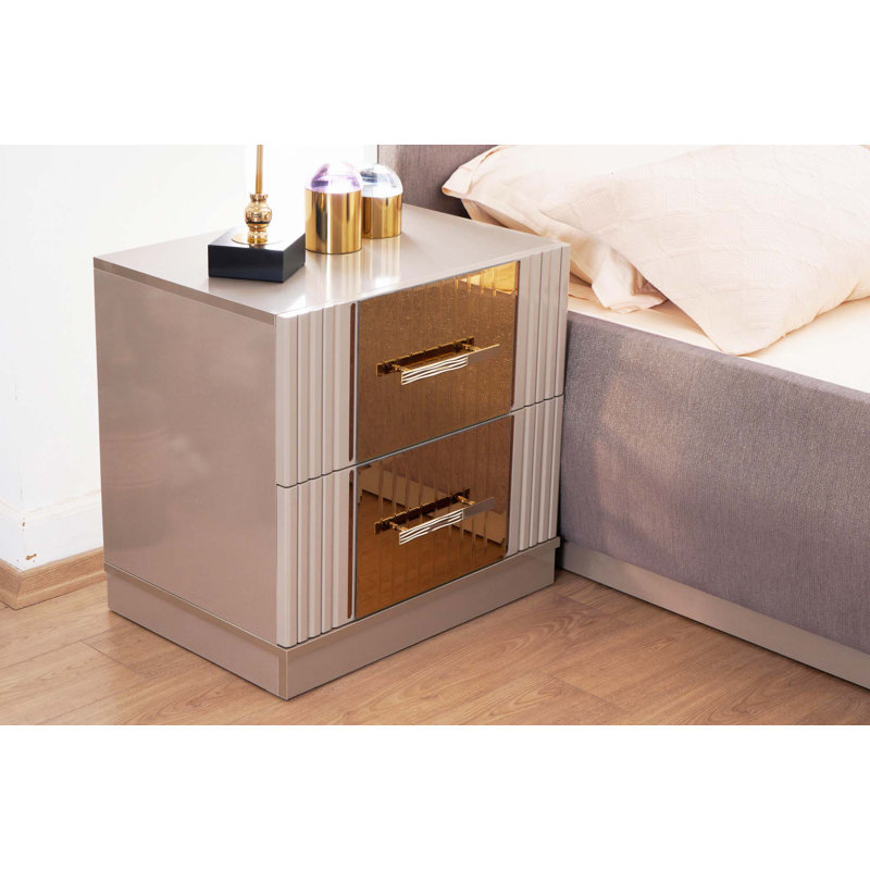 Table de chevet 2 tiroirs