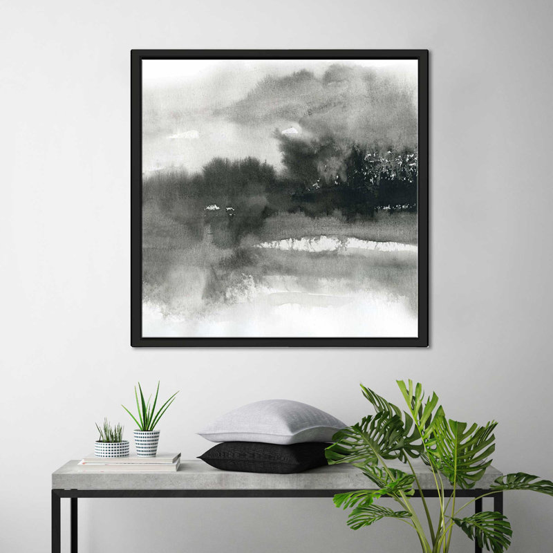 " Dramatic Setting I " by Carol Robinson Painting Print, Black Floater Frame, 39.5" H x 39.5" W x 2" D
