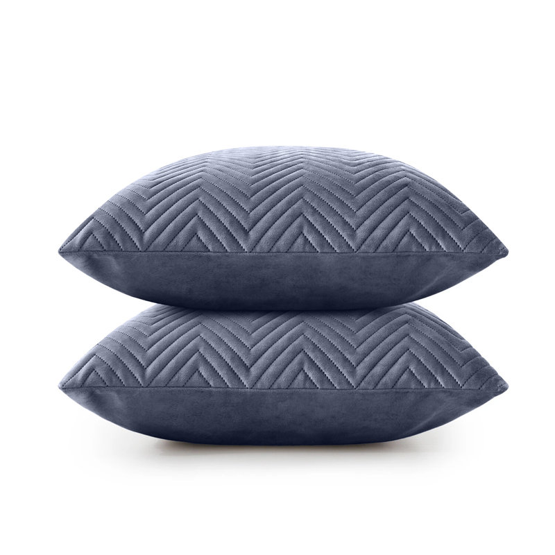 Chevron Square Throw Cushion Pad, Charcoal