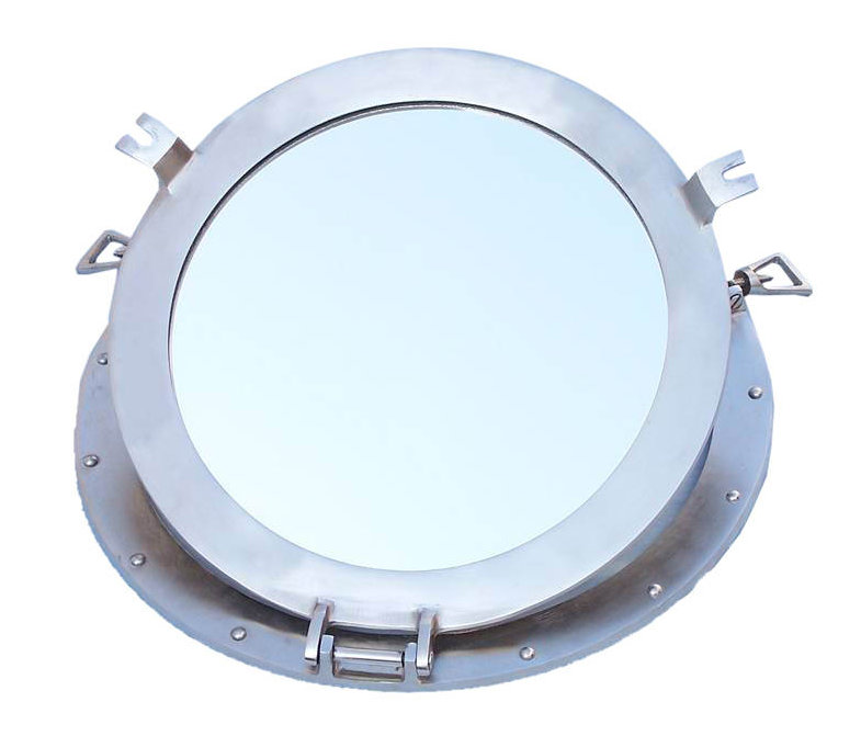 Miroir bronze, Nickel brossé, H 20 po x l 20 po