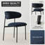 Chaise rembourrée avec pieds en métal-1586868643