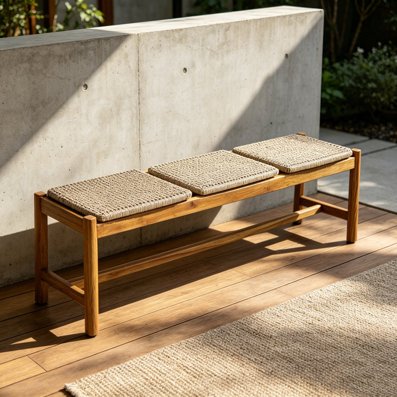 Banc de patio, Teak