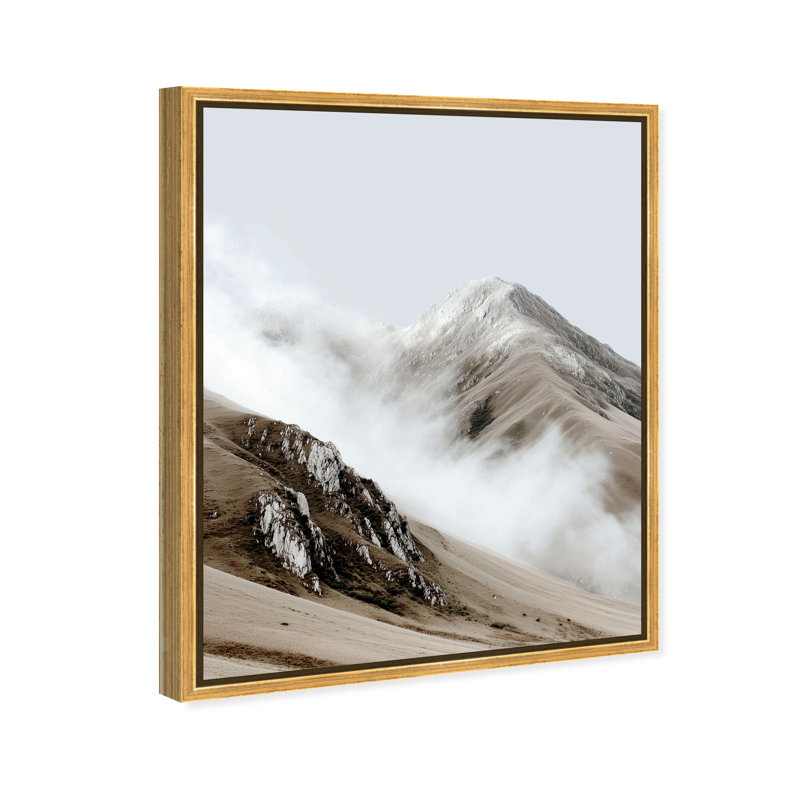 Foggy Peak Print by Oliver Gal, 21" H x 17" W, Gold Floater Frame