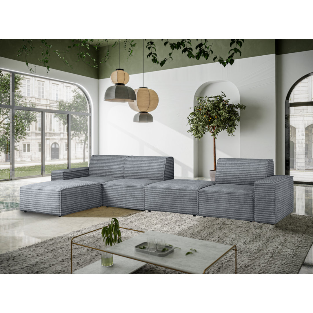 Modulares Ecksofa Matinoula aus Kord