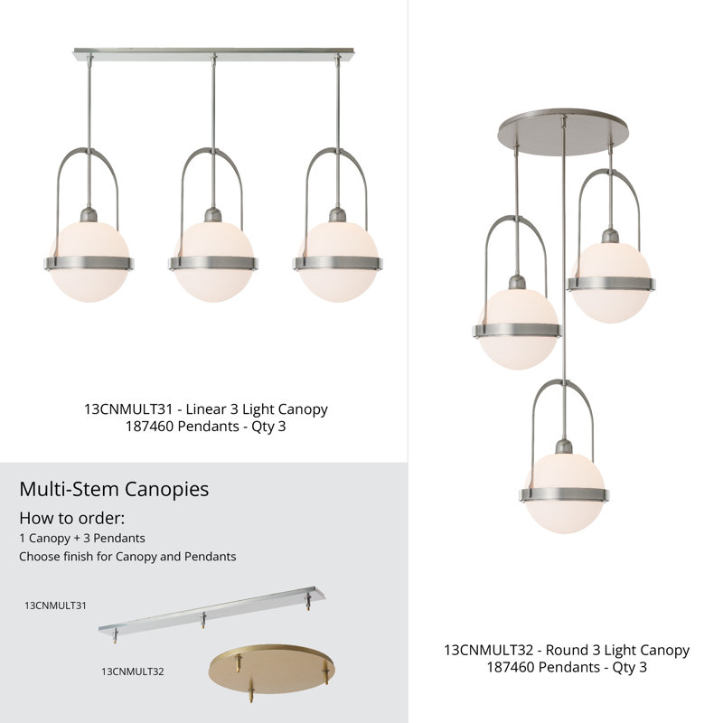 3-Light Linear Canopy, Sterling