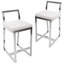 Tabouret de bar moderne avec tabourets de bar rembourrés avec dossier bas et chaises en métal pour cuisine / pub-1194900267