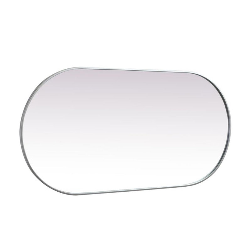 Miroir mural Elington, Argent, 60 po x 30 po 