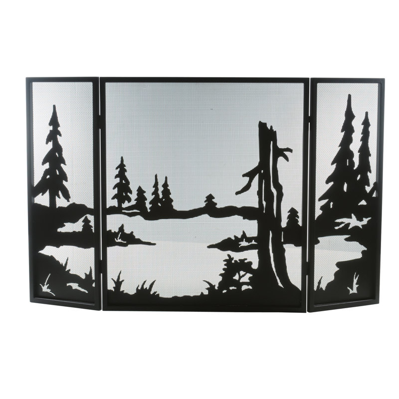Rustic Lodge Fireplace Screen