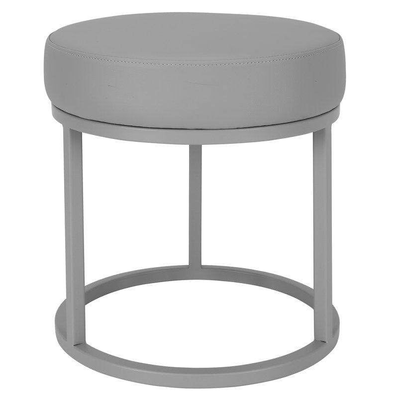 Repose-pieds avec tabouret de coiffeuse Pangea Home Stan, Similicuir gris