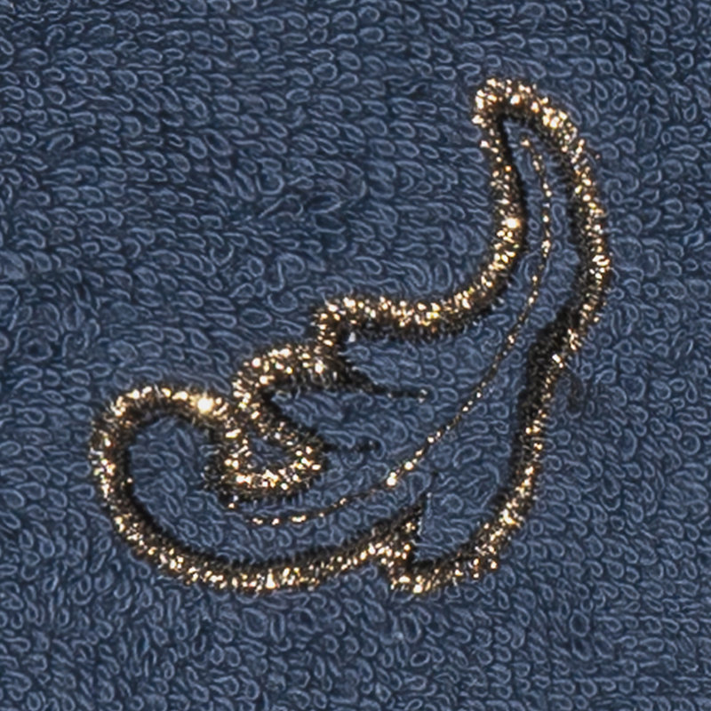  Turkish Cotton Washcloth, Midnight Blue