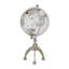 Globe terrestre en aluminium avec base trépied