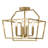 4-light Golden Flush Mount