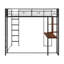 Lit mezzanine en métal avec 2 tablettes et 1 bureau Gerik-1589074352