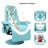 Queen Throne Video Gaming Chair Ergonomic Recliner, High Back Swivel Chair with Footrest, Backrest-87539784-87539585