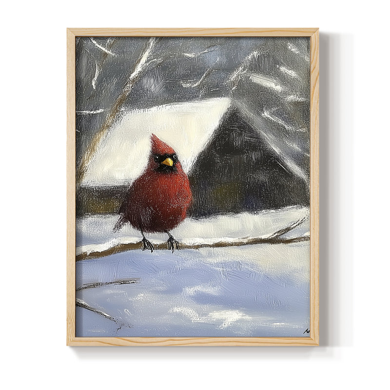 «Christmas Holiday Art» CDL XXVI, reproduction d'art encadrée - bois massif, Naturel, H 11 po x l 9 po