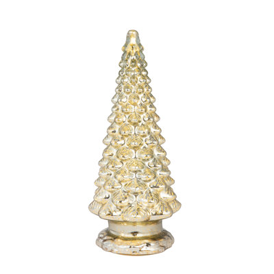 Nostalgic Mercury Glass Tree with Twinkling Lights