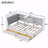Twin Wood Platform Bed Frame, Storage Headboard, Shelves, 2 Drawers-550000551